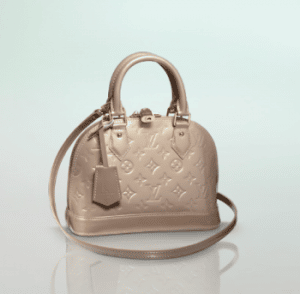 Louis Vuitton Beige Poudre Monogram Vernis Alma BB Bag