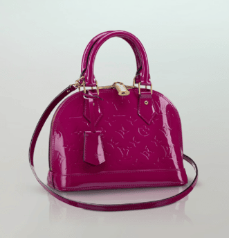 Louis Vuitton Alma BB Monogram Vernis in Rose Velours