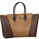 Louis Vuitton Noisette Cuir Orfevre with Monogram Canvas sides W PM Bag