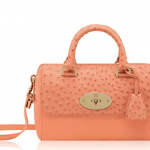 Mulberry Bright Apricot Classic Calf:Ostrich Mix Small Del Rey Bag