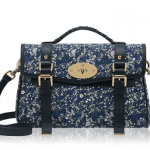 Mulberry Navy Flower Gecko Jacquard Alexa Bag