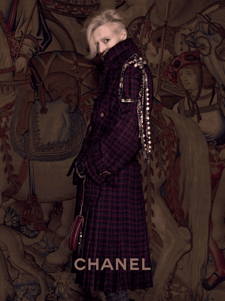 Tilda Swinton the face of Chanel Paris Edinburgh Collection