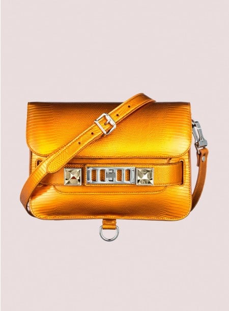 Proenza Schouler Orange PS11 Mini Classic Iguana Rainbow Bag