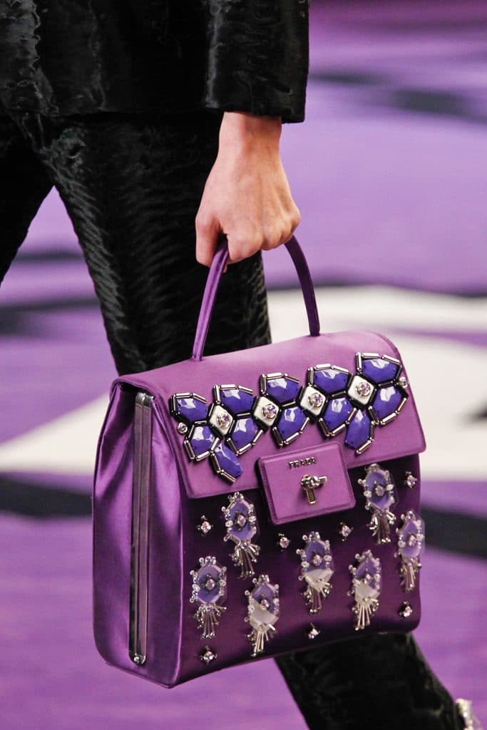 Prada Violet Embellished Flap Bag - Fall 2012
