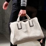 Bottega Veneta White Croc Tote Bag - Spring 2014