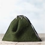 Celine Green Mohair Fortune Cookie Shoulder Bag - Winter 2013