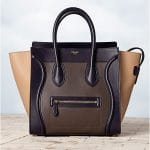 Celine Tricolor Brown Anthracite Mini Luggage Bag - Winter 2013