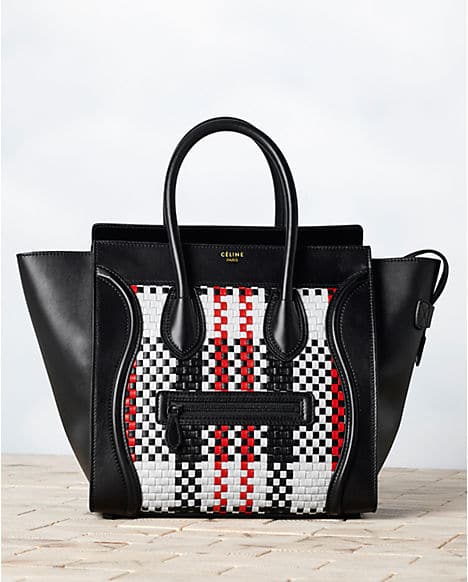 Celine Woven Checkered Mini Luggage Bag - Winter 2013