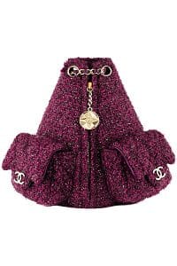 Chanel Aubergine Tweed Backpack is Back Mini Bag