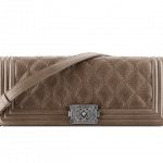 Chanel Taupe Boy Chanel Exotic Clutch Bag