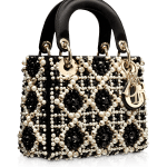 Dior Black Embroidered with Pearls Lady Dior Micro Bag