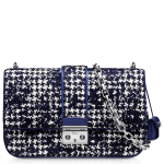 Dior Black and Blue Tweed Miss Dior Bag