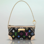 Louis Vuitton Black Monogram Multicolore Milla Clutch MM Bag