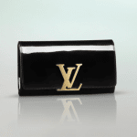 Louis Vuitton Black Patent Louise Clutch Bag