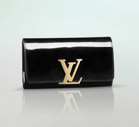 Buy Brand New & Pre-Owned Louis Vuitton Chain Louise Clutch Bag, Black with  Python Detailing Online