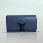 Louis Vuitton Blue Calfskin Louise Clutch Bag
