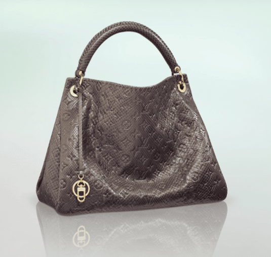 Artsy python handbag Louis Vuitton Black in Python - 22198450