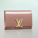 Louis Vuitton Rose Velours Patent Louise Clutch Bag