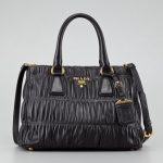 Prada Black Gaufre Tote Small Bag