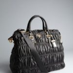 Prada Black Napa Gaufre Convertible Tote Bag