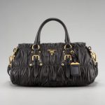 Prada Black Napa Gaufre Satchel Small Bag