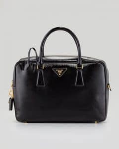 Prada Black Saffiano Vernice TV Bag