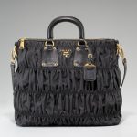 Prada Black Tessuto Gaufre Tote Bag