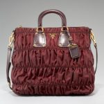 Prada Bordeaux Tessuto Gaufre Tote Bag