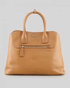 Prada Brown Saffiano Cuir Open Promenade Tote Bag