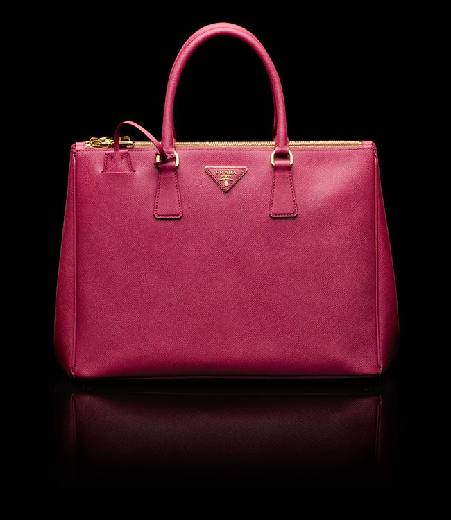 Prada Saffiano Lux Promenade Satchel Red