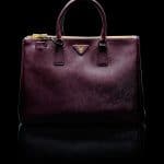 Prada Burgundy Saffiano Top Handle Large Bag