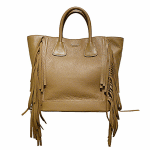 Prada Camel Cervo Fringe Tote Bag