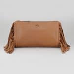 Prada Dark Camel Cervo Fringe Clutch Bag