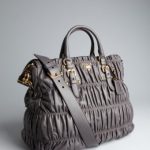 Prada Graphite Napa Gaufre Convertible Tote Bag