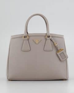Prada Gray Saffiano Parabole Tote Bag