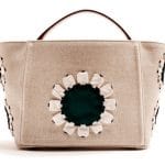 Prada Green Mistollino Floral Gardner's Tote Bag