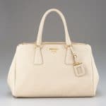 Prada Ivory Cervo Double-Handle Tote Bag