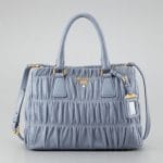 Prada Light Blue Napa Gaufre Tote Small Bag