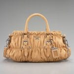 Prada Tan Napa Gaufre Satchel Small Bag