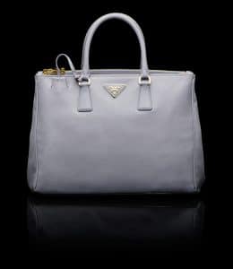 Prada Wisteria Saffiano Top Handle Large Bag
