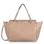 Valentino Beige Rockstud Tote Medium Bag