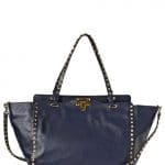 Valentino Blue Rockstud Medium Bag