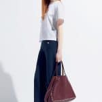 Valentino Burgundy Rockstud Tote Bag - Resort 2014