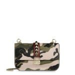 Valentino Military Green Rockstud Flap Medium Bag