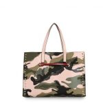 Valentino Military Green Rockstud Tote Bag