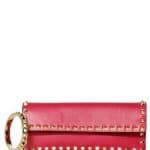 Valentino Red Rockstud Clutch Small Bag