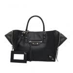 Balenciaga Black Cerise Mini Papier A4 Zip Around Bag