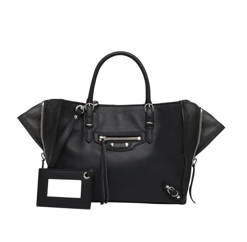 Balenciaga Papier A4 Side Zip Suede Tote Bag Black, $2,275