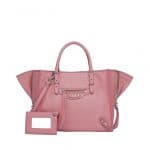 Balenciaga Rose Flamingo Mini Papier A4 Zip Around Bag