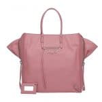 Balenciaga Rose Flamingo Papier Ledger Zip Around Bag